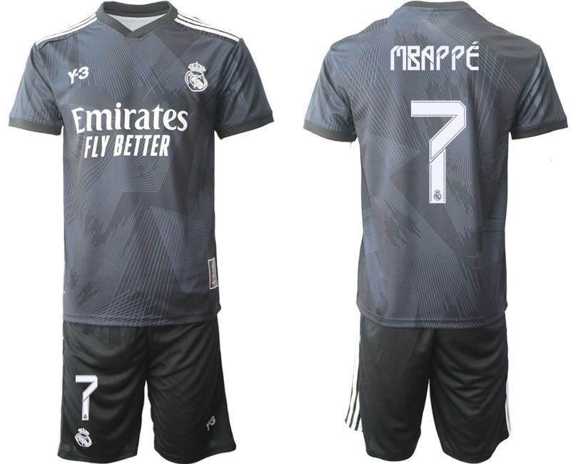 Men 2022-2023 Club Real Madrid Cuarta Camiseta Y3 de black 7 Soccer Jersey